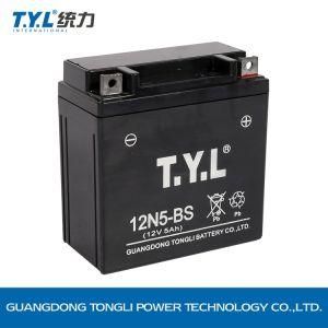 Hot Sell 12n5-BS (12V 5Ah) Mf Maintenance Free Sealed Lead Acid Battery for Motorcycle Starting