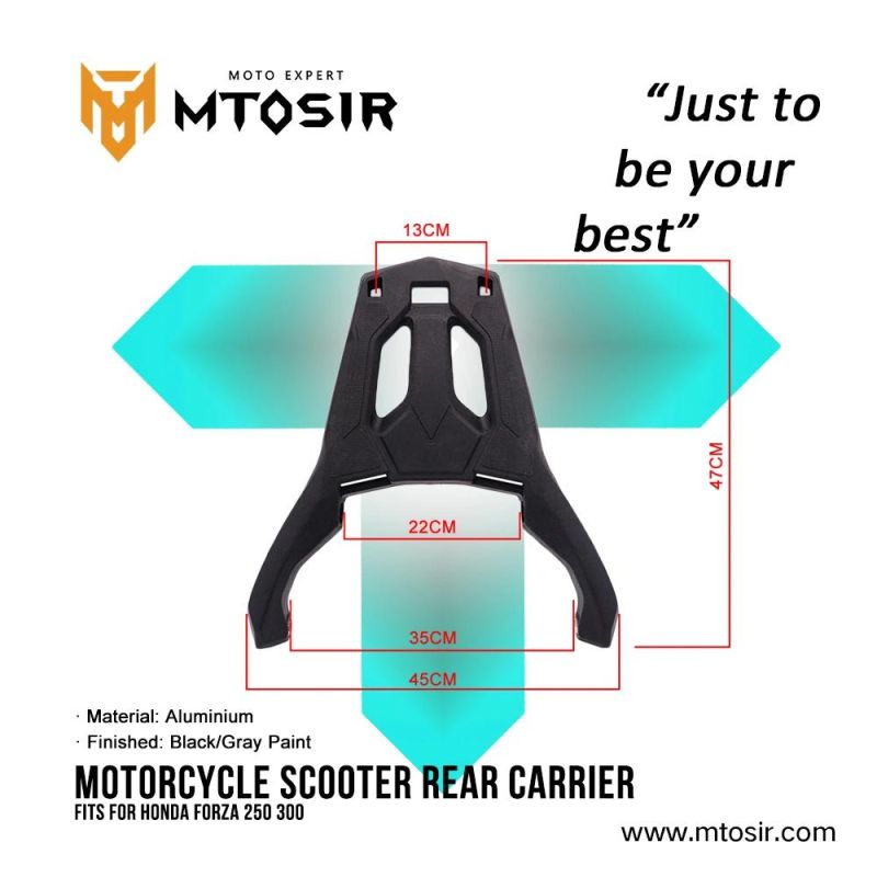 Mtosir High Quality Rear Carrier Fits for Honda Forza 250 300 Motorcycle Scooter Motorcycle Spare Parts Motorcycle Accessories