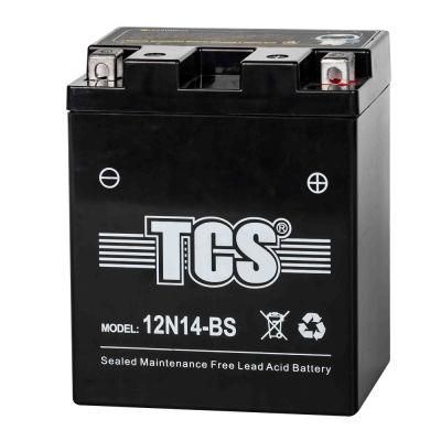 TCS Motorcycle Sealed MF Battery 12N14-BS