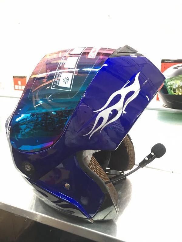 Outside and Inside Bluetooth Helmet for Motorcycle