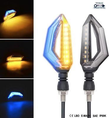 Cool Design Two-Color Flashing Motorcycle LED Signal Light Waterproof Brake Indicator