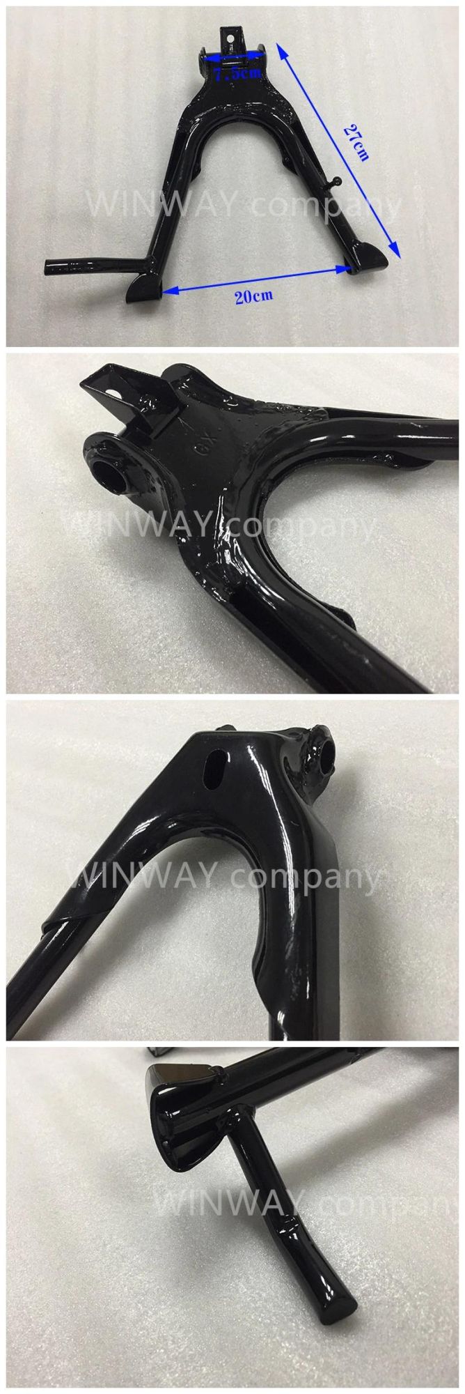 Cg125 Motorcycle Parts Black Metal Support Bracket Middle Stand