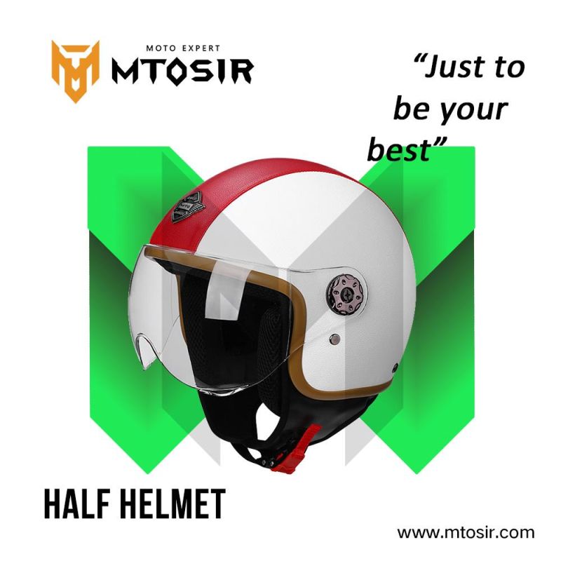 Mtosir Motorcycle Half Face Helmet Universal Four Seasons Multi-Colors Leather Motorcycle Accessories Adult Full Face Flip Helmet Motorcycle Helmet