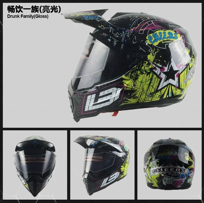 Cross-Road Full Face Helmet with High quality on Sale. Colorful Pattern