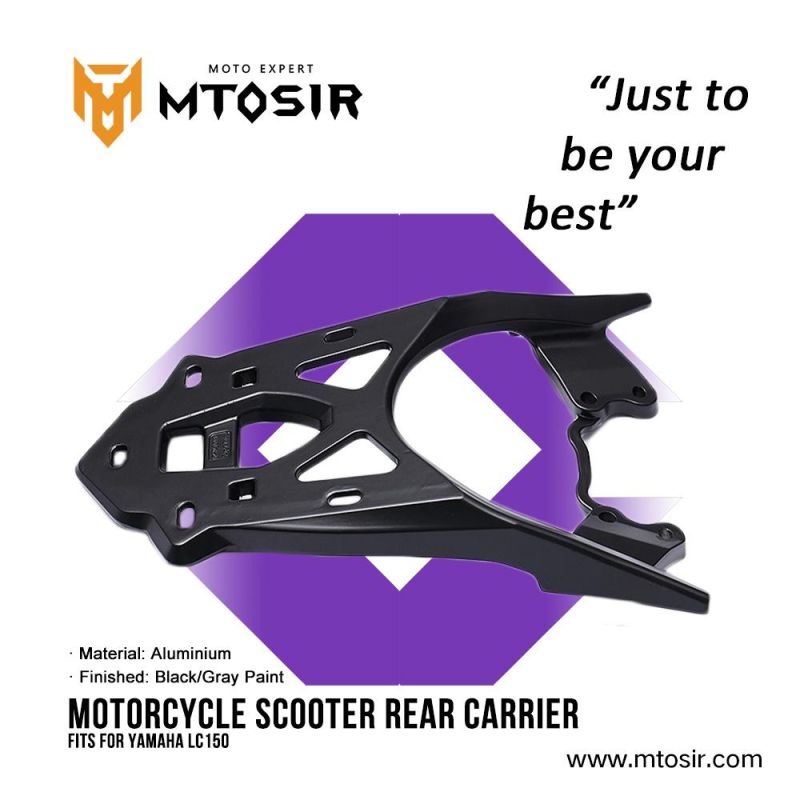 Mtosir Motorcycle Scooter Rear Carrier YAMAHA LC150 Black/Gray Paint High Quality Professional Rear Carrier