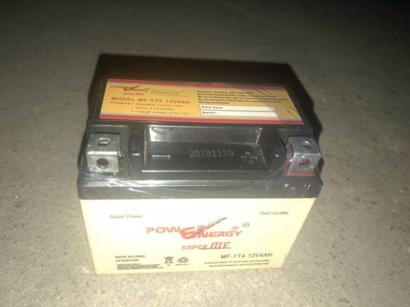 MF-YT4L-BS 12V4ah Sealed Battery Maintenance Free Battery Lead Acid Battery Factory Activated Battery Ebike Batery Solar Battery Motorcycle Battery