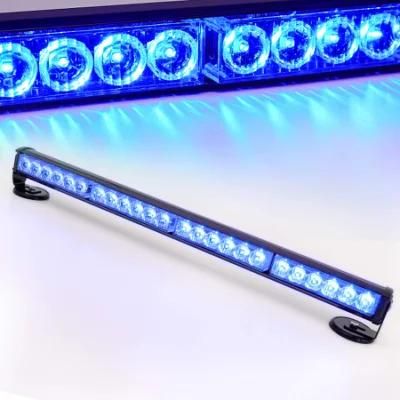 Blue Wireless Traffic Advisor Emergency Lights Bar Battery LED Strobe Warning Light Roof Top Hazard Flash Warning Light