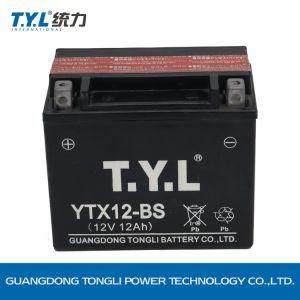 Ytx12-BS Dry Charged Mf Battery/Motorcycle Parts/Motorcycle Battery 12V12ah Factory Price