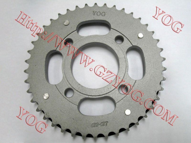 Yog Motorcycle Spare Parts Rear Sprocket for Ax100 Bajaj Bm100/150 Tvs Star