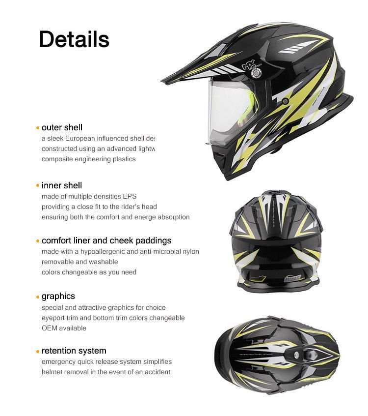 Factory Supply High Quality Motorcycle Helmet with ABS Full Face Helmets