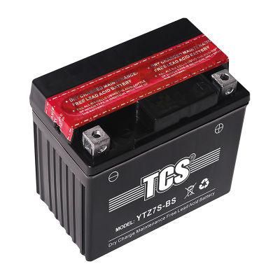 12V 6AH China Dry Charged Maintenance Free Motorcycle Battery for Common motorcycle