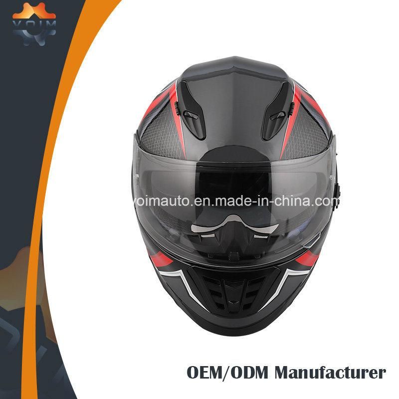 Motorcycle Road Bike Helmets Full Face with Double Visors Anti-Fog