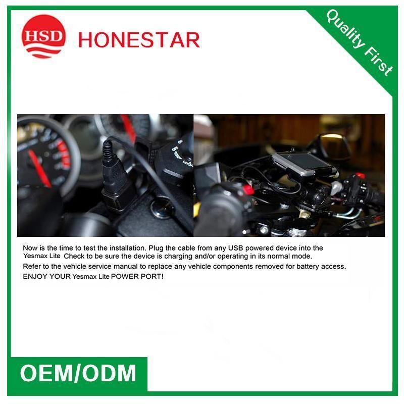 Dual USB Port 12V Waterproof Motorbike Motorcycle Handlebar Charger