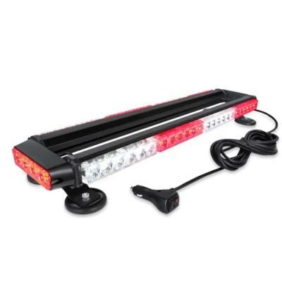 IP65 Waterproof 56W High Intensity Red and White 56PCS High Power LED Magnetic Roof Blue LED Emergency Strobe Light Bar