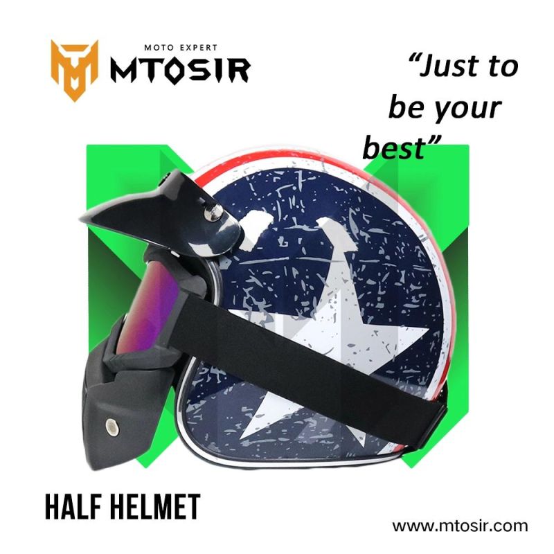 Mtosir High Quality Half Helmet Universal Motorcycle Dirt Bike Bicycle Scooter Safety Sunshade Half Face Helmet