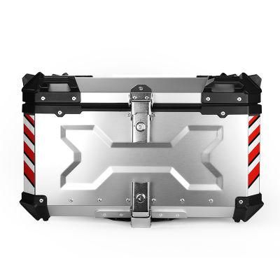 85L Silver High Level Scooter Delivery Top Case Set Aluminum Alloy Accessories Motorcycle Trunk Tail Box