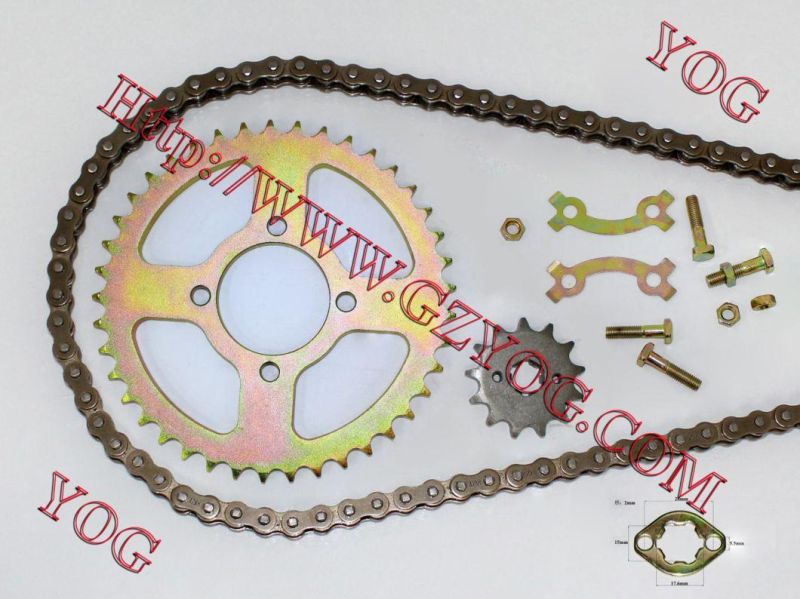 Yog Motorcycle Spare Parts Chain Sprocket Set for Bajaj CT100 Bajaj Bm150 Bajaj Boxer