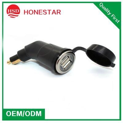 Motorcycle Dual USB Charger DIN Socket for Motorbike