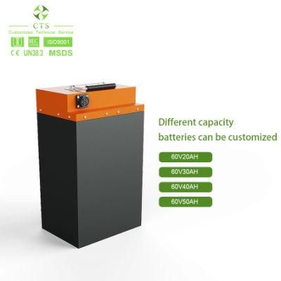 Electric Scooter Removable 60V 72V 20ah 30ah 40ah Lithium Ion Batteries for Electric Bicycle/E-Bike/Citycoco/Motor