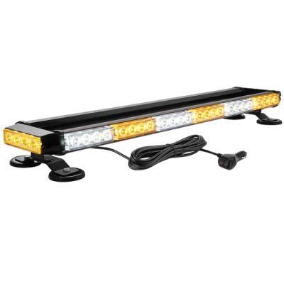 Construction Vehicle Trailer Snow Plow Roof Safety Flashing 56 LED Amber White Emergency Warning Light Bar
