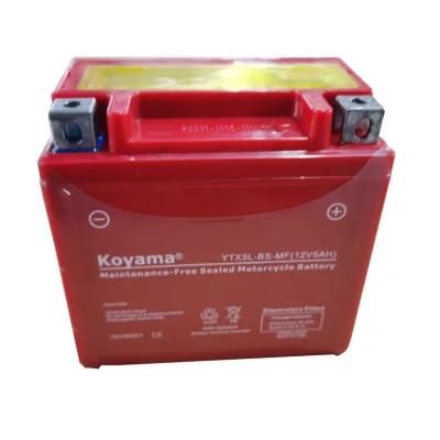 12V5ah Motorcycle Battery Ytx5l-BS AGM Lead Acid Battery