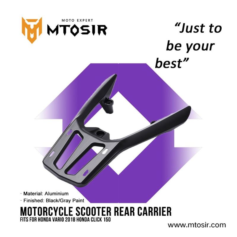 Mtosir Motorcycle Scooter Rear Carrier Fits High Quality for Vario2018, Click150 Motorcycle Spare Parts Motorcycle Accessories