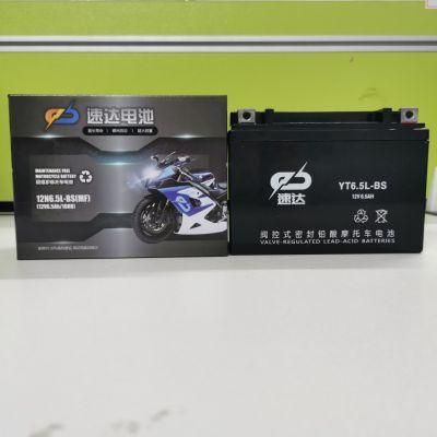 Yt6.5-BS 12V6.5ah Motorcycle Battery Rechargeable Battery Lead Acid Battery VRLA Battery