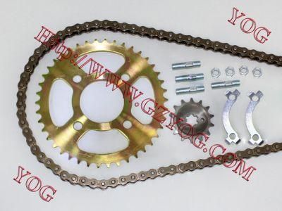 Yog Motorcycle Spare Parts Chain Sprocket Set for Bajaj CT100 Bajaj Bm150 Bajaj Boxer