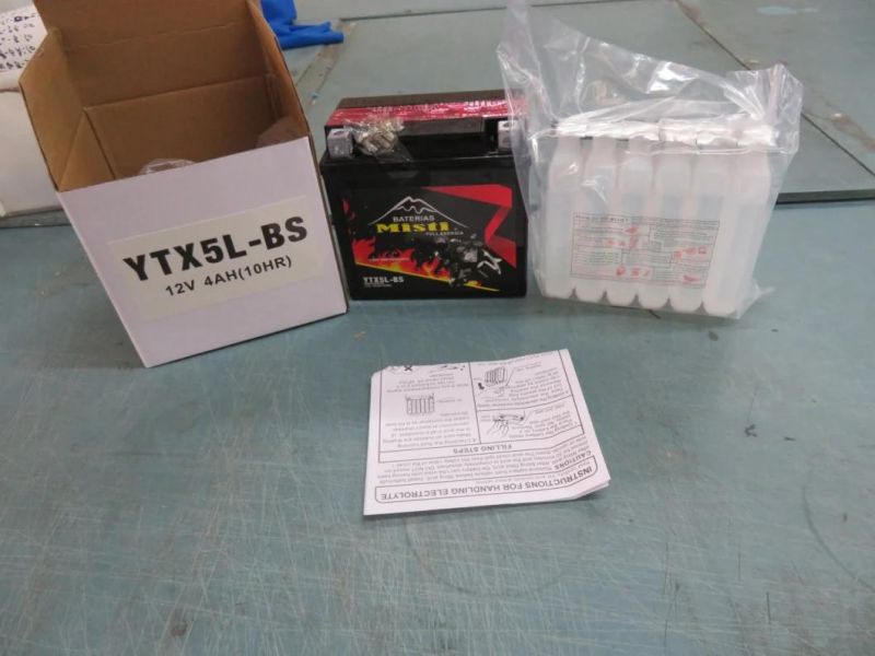 Ytx5LV-BS 12V5ah Dry Charged Maintenance Free Lead Acid Battery VRLA Battery Solar Battery Dry Charged Battery Motorcycle Battery