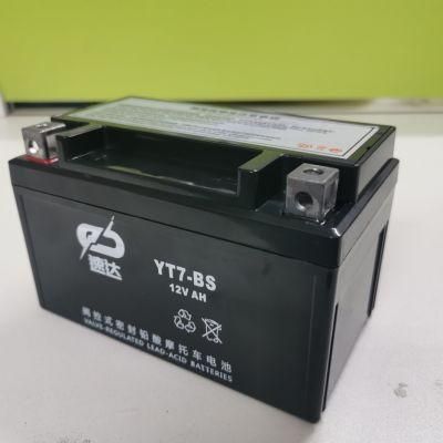 Yt7-BS 12V7ah Motorcycle Battery Rechargeable Battery VRLA Battery Lead Acid Battery