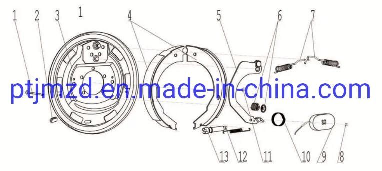 Motorcycle Brake Shoes Parts, Asbestos or Asbestos Free ---Gk125-2