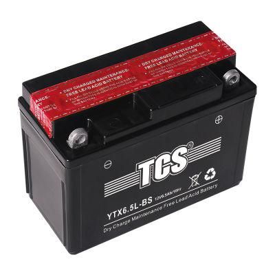 12 V 6.5 ah YTX6.5L-BS Battery Atv Motorcycle Starter Battery