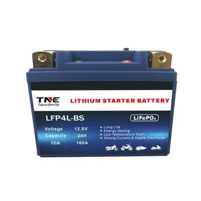 12V 2ah 160CCA Lithium Ion LiFePO4 Motorcycle Battery Power Bank with BMS