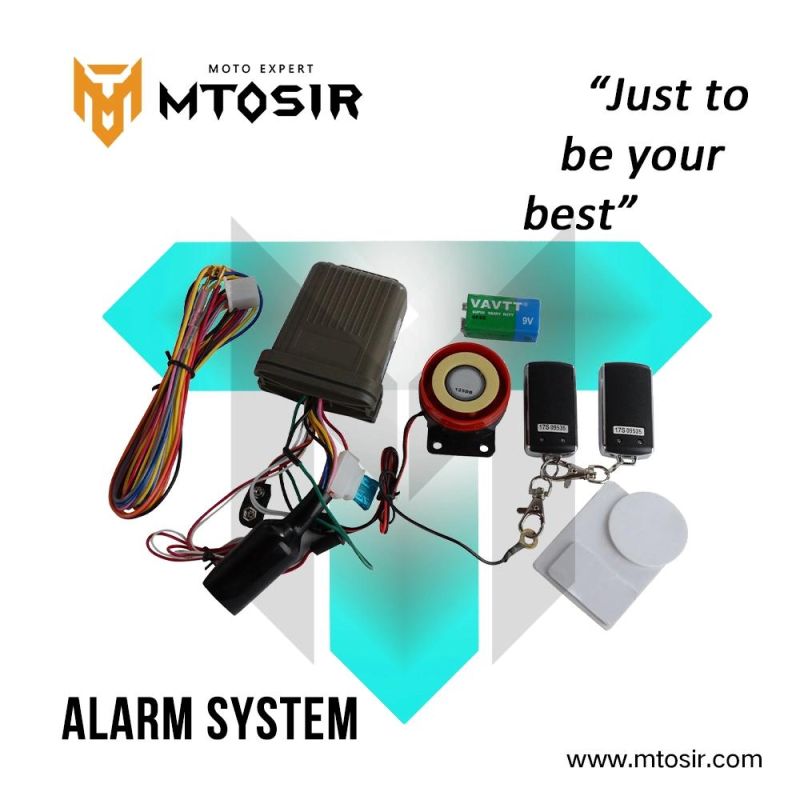 Mtosir High Quality Motorcycle Security Anti-Theft Alarm System Remote Engine Start Scooter GPS Tracker System Vibration Alarm Remote Control Turn off Function