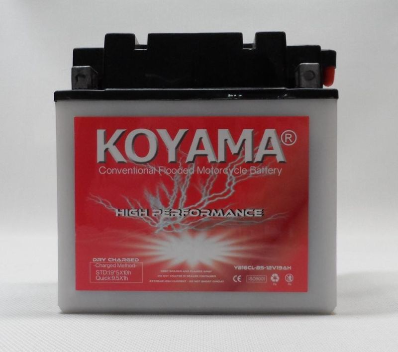 on Sale Dry Charge Motorcycle Battery Yb16cl-B Without Acid Bottle 12V16ah