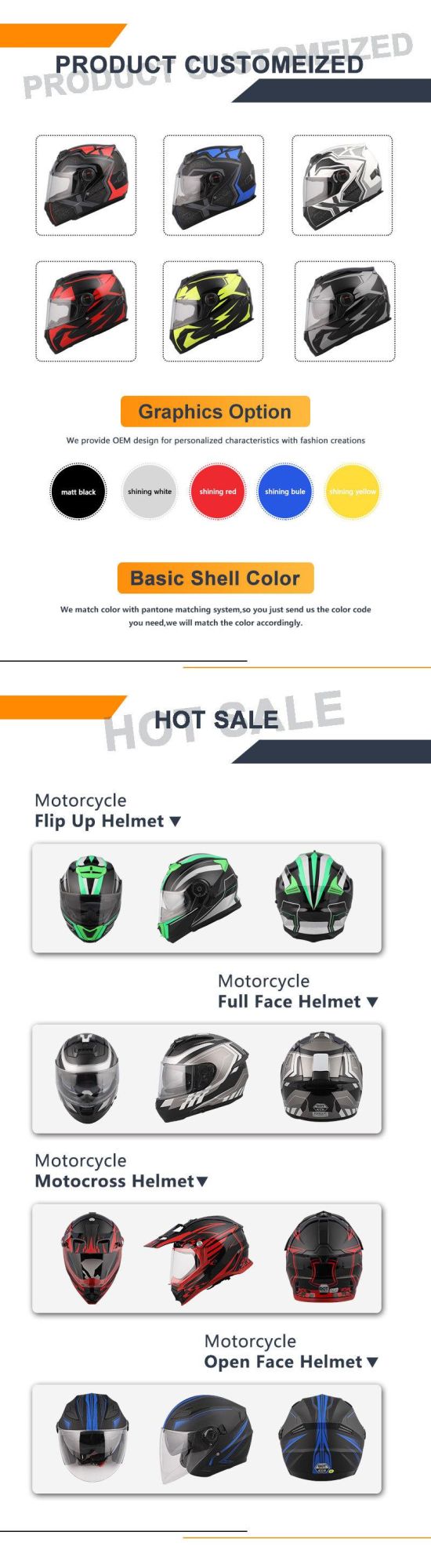 Double Visors Motorcycle Helmet with DOT ECE Full Face Helmets