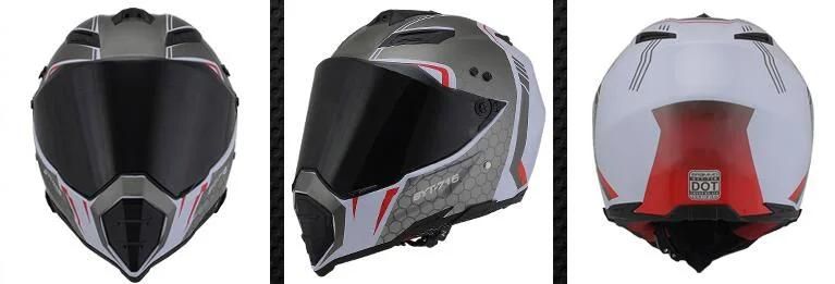 Motocross Helmet with Full Face Shield Visor, Casco Moto, Safety Helmet