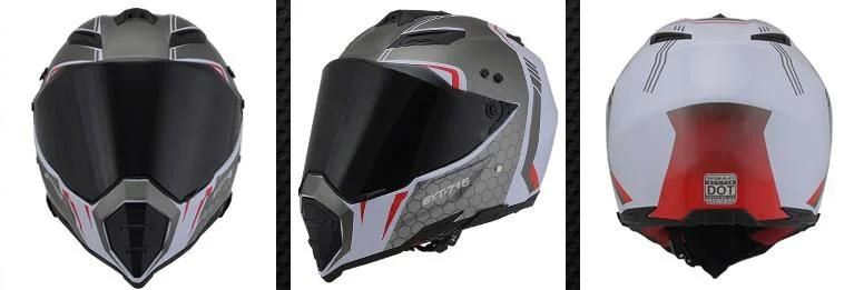 Motocross Helmet with Full Face Shield Visor, Casco Moto, Safety Helmet