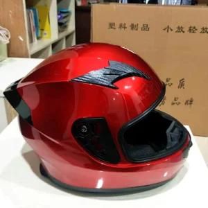 ABS Full Face Motorcycle Helmet Double Lens Red Color Male/Female