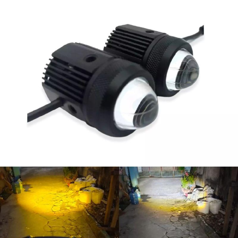 Mini Driving Light High and Low Yellow / White LED Aniti Fog for Cars / Motorcycle Korean LED Chip LED Mini Driving Light H4 Headlight