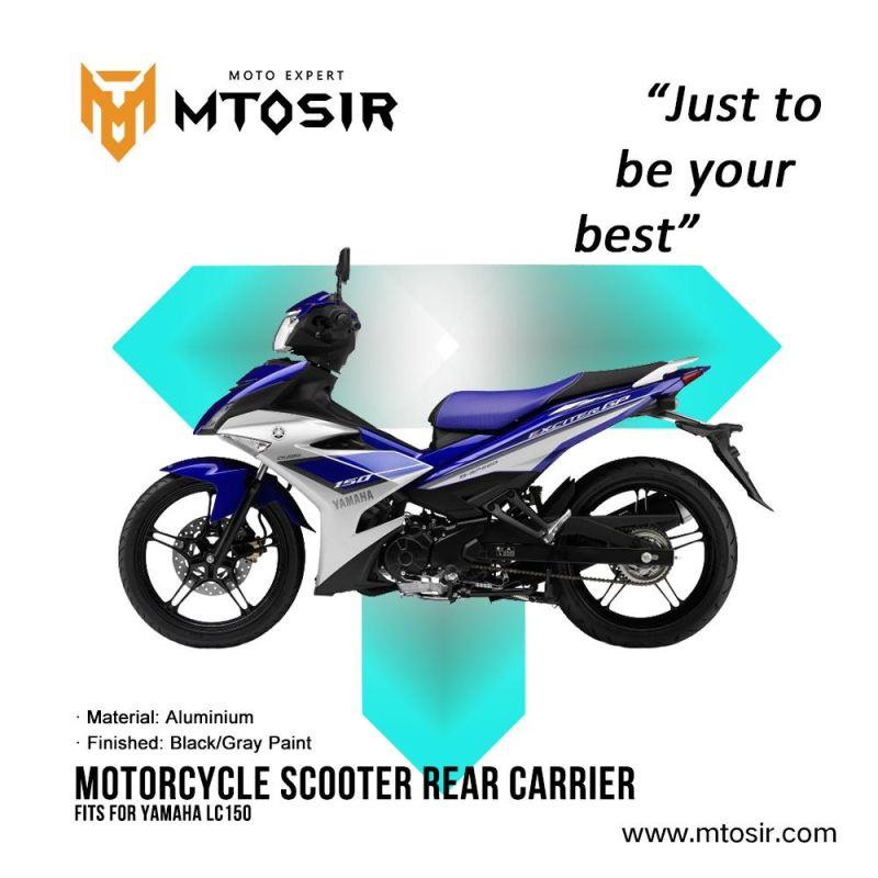 Mtosir Motorcycle Scooter Rear Carrier Fits for YAMAHA LC150 Black/Gray Paint High Quality Professional Rear Carrier