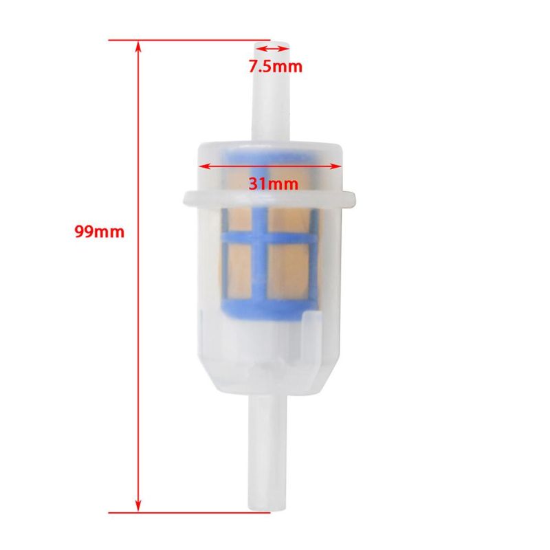 8mm White Plastic Motorcycle Gas Fuel Filter for Element Scooter