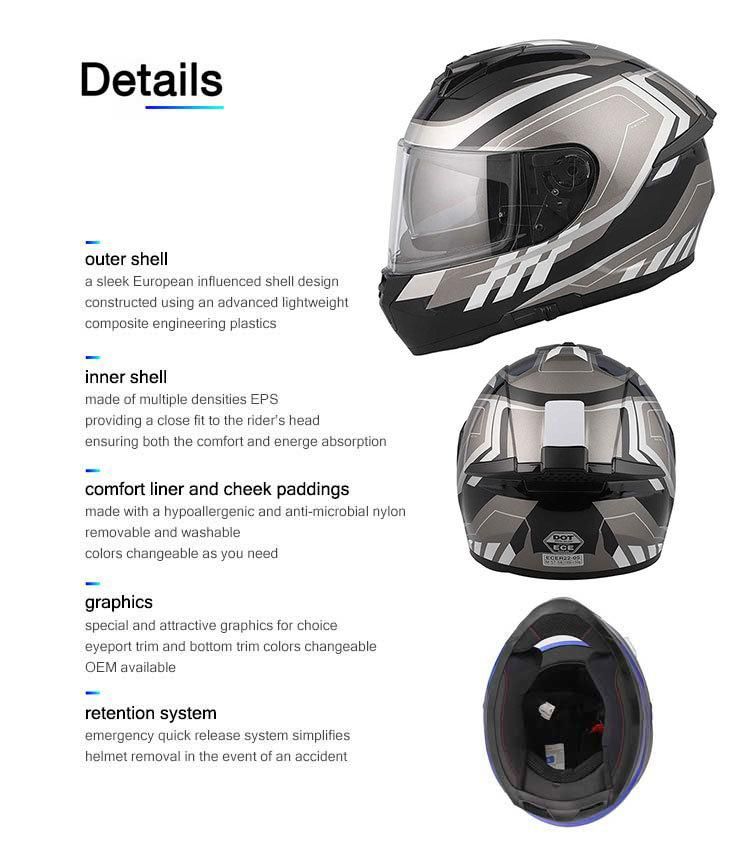 Modular Helmets Full Face Motorcycle Helmets Parts with Factory Price