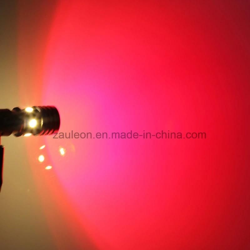 Non-Polarity 6V 1157 LED Red and White Bulb for All Motorcycle Combined Stop/Tail and License Plate Light