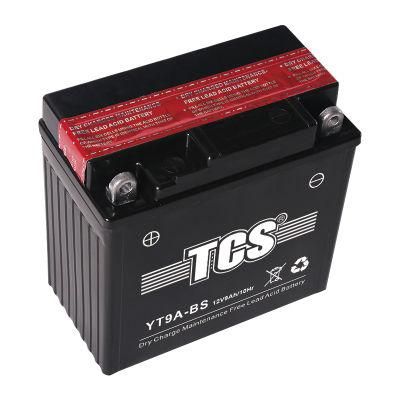 12V 9ah YT9A-BS Lead Acid Rechargeable Battery Mf With Acid Motorcycle Battery