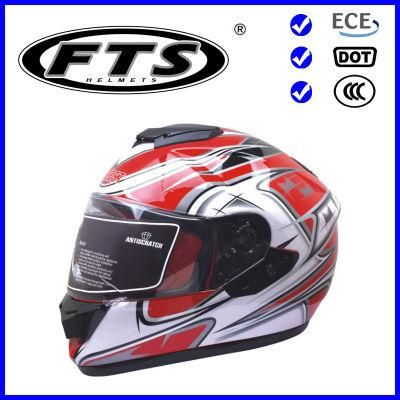 Motorcycle Accessory Safety Protector ABS Full Face Helmet Half Open Jet Modular Cross F518 Double Visors with DOT &amp; ECE Certificates