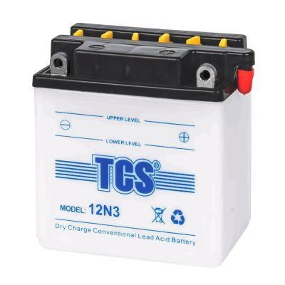 TCS Dry Charged Lead Acid Motorcycle Battery 12N3