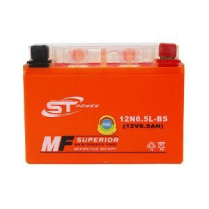 Most Powerful 12n6.5L-BS 12V6.5ah Standard Dimensions Motorcycle Battery