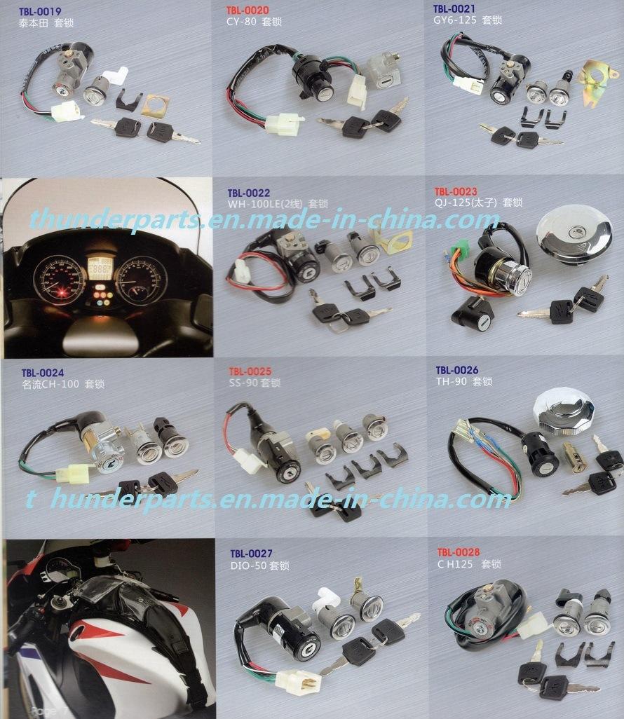 Motorcycle Ignition Switch/Llave Ignicion/Switch De Arranque/Chapa Contacto Gy6, En125, An125, GS125, Yes125