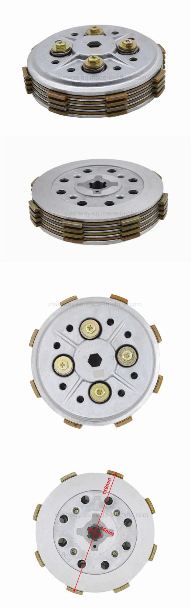Motorcycle Parts Clutch with Friction Pressure Plate for YAMAHA Ybr125